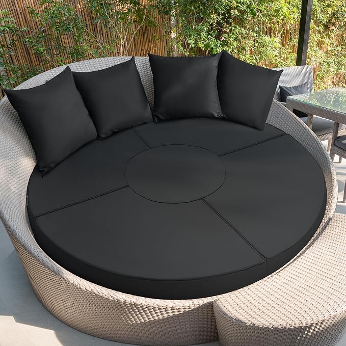 Patelai 66" Outdoor Daybed Cushion Cover Round Replacement by Patelai