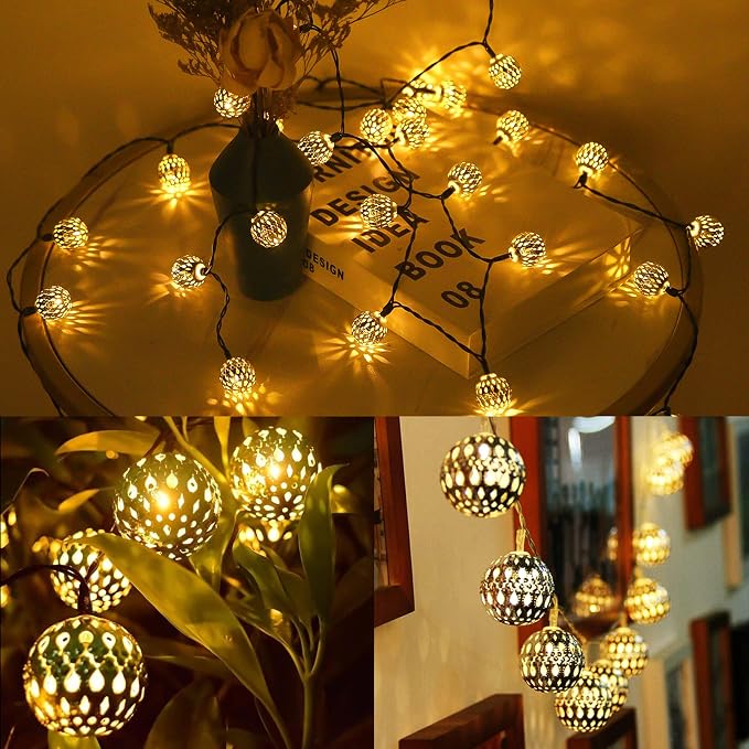 33FT 100LED Solar String Lights Outdoor Waterproof, Globe Solar Fairy Lights - Image 9