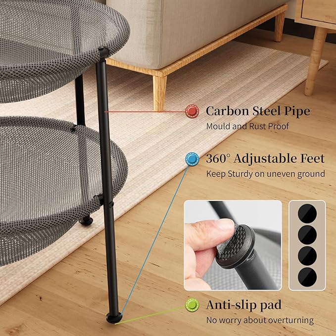 Double Cat Bed Grey, Breathable Kitty Bed - Image 3