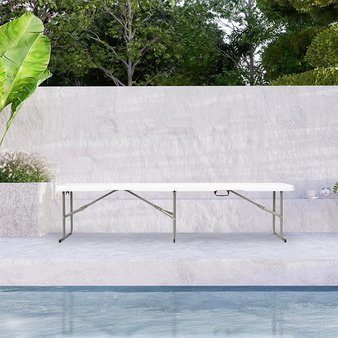 Outvita 6ft Folding Portable Bench, Waterproof Foldable Plastic Bench Seat - Image 7