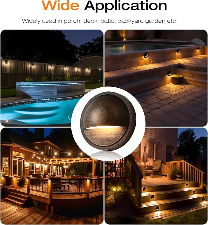 CLOUDY BAY 3CCT Low Voltage LED Deck Lights Outdoor, 2700K/3500K/5000K - Image 8