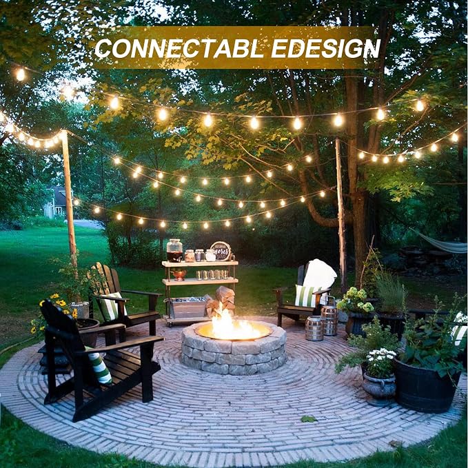 25Ft Christmas Outdoor String Light, G40 Globe Patio Lights - Image 6
