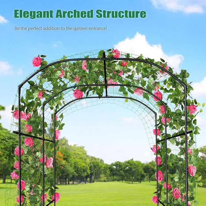 SUNYRISY Garden Arch Trellis, Metal Core Trellis - Image 6