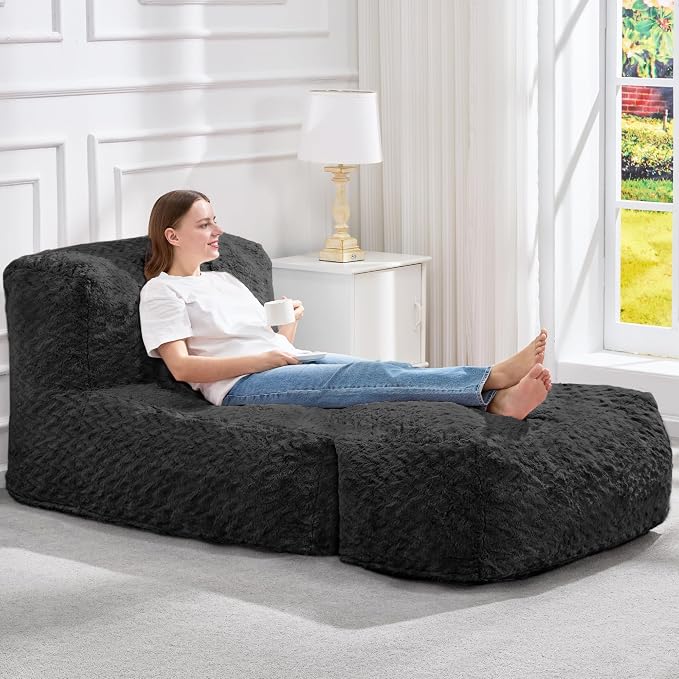 Hobestluk Bean Bag Chair Big Bean Bag Lounger - Image 3