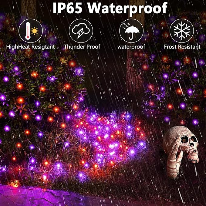 4-Pack Solar String Lights, 156Ft Extra-Long 400 LED Waterproof Solar Halloween - Image 6