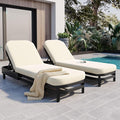 LUMISOL Outdoor Lounge Chair Set of 2, Modern Aluminum Chaise Loungers by LUMISOL