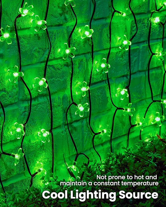 Brightown 60 LED Flower Solar Lights String Outdoor Waterproof Fairy Lights - Image 6