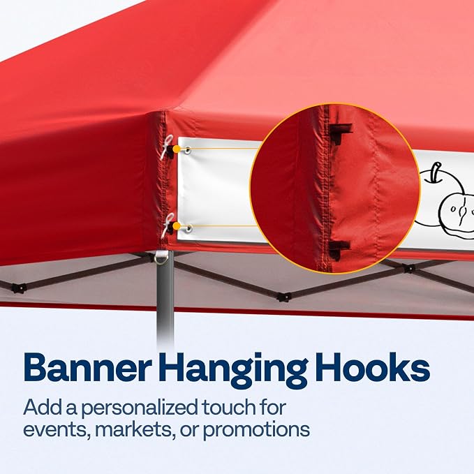 VIVOHOME 10x10ft Pop Up Canopy Tent One Push Setup Outdoor Portable Shelter - Image 4