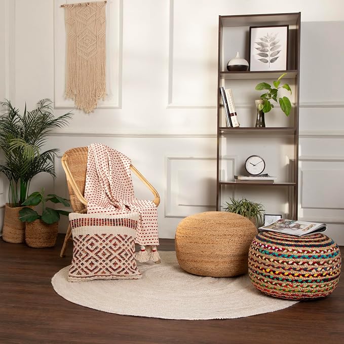 REDEARTH · Round Pouf Ottoman - Image 9