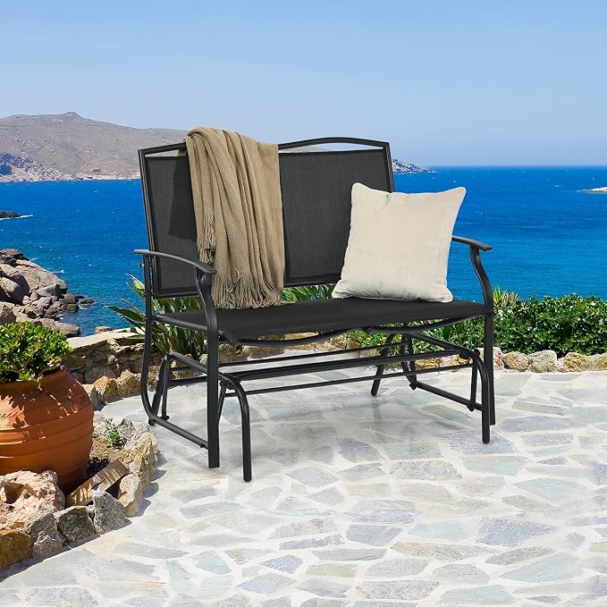 Giantex Patio Glider Benches for Outside, Swing Glider Chair - Image 9