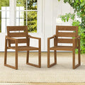 HDPS Outdoor Dining Chairs Set of 2, Patio Dining Chairs by COZYMAN