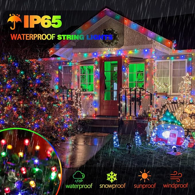 6 Pack Solar Christmas Lights Outdoor Waterproof, Super Bright 270FT 480 LED - Image 2