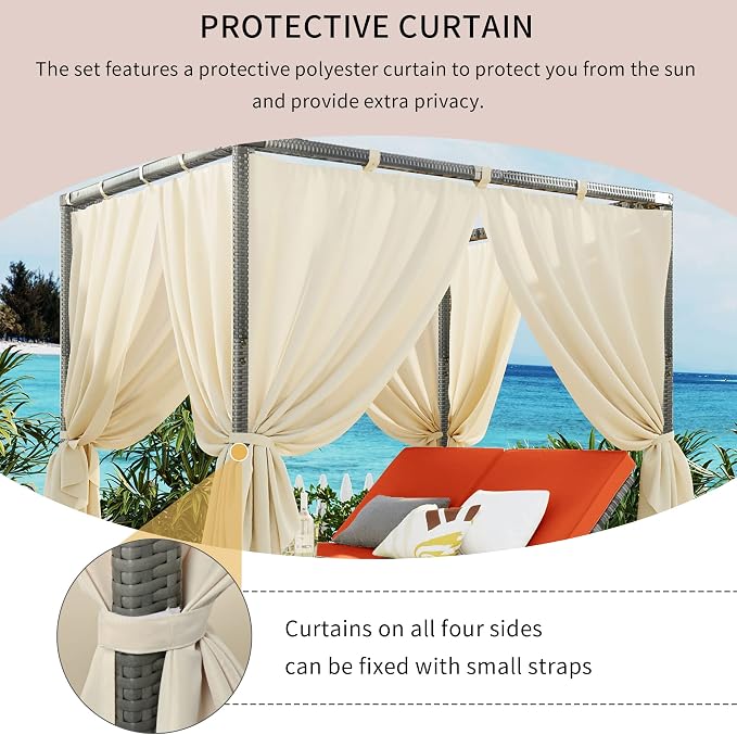 Outdoor Daybed Patio Lounge Bed - Image 4