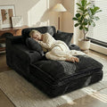 67" Oversized Chaise Lounge Chair Indoor, Soft Boneless Cloud Couch by Unknown