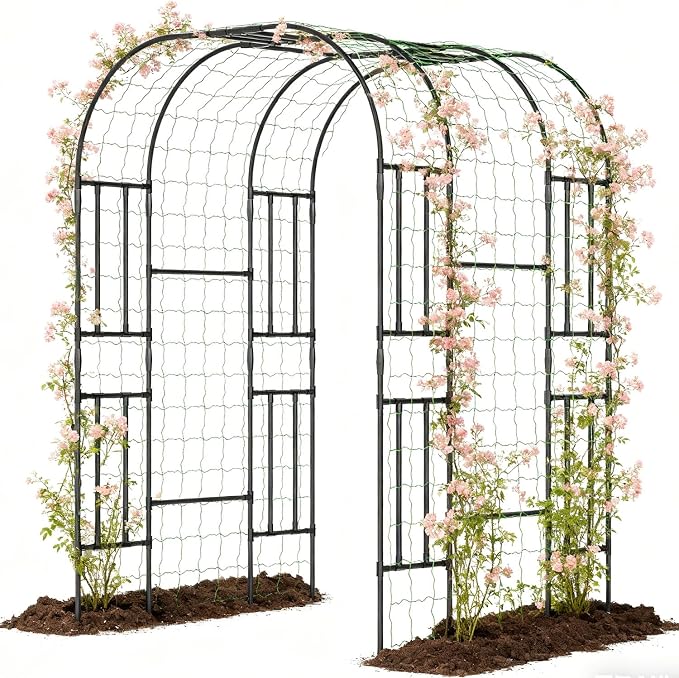 SUNYRISY Garden Arch Trellis for Climbing Plants Outdoor, 47.2" x 59" x 87" by SUNYRISY