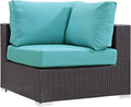 Modway Convene Wicker Rattan Outdoor Patio Sectional Sofa Corner Seat in by Modway