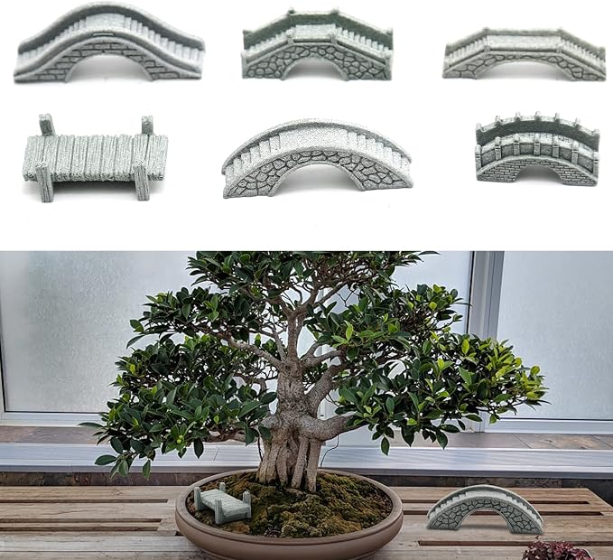 MDEOOSKY 6PCS Mini Stone Bridge Ornaments - Image 5