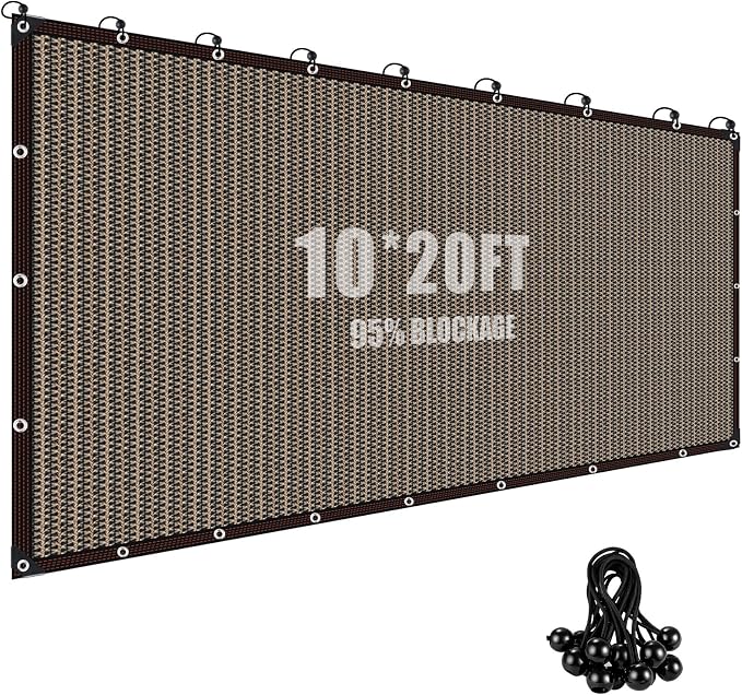 95% Pergola Shade Cover with Grommets by Fanfanwin