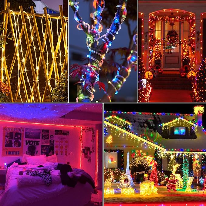 49Ft LED Rope Lights for Outside, 18 Colors Changing Outdoor Fairy String Lights - Image 6