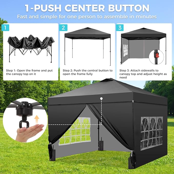12x12 FT Pop Up Canopy, Instant Canopy Tent - Image 2