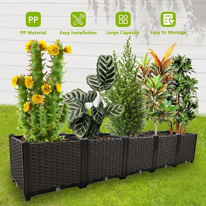 Large Planters for Outdoor Plants pots Elevated Garden Boxes Raised Garden Bed - Image 3
