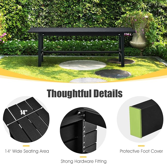 Giantex 2-Pack Outdoor Bench Seat - Image 8