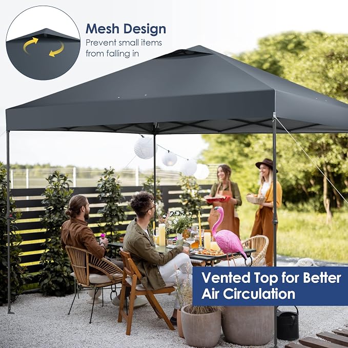 Tangkula 10x10 Ft Pop Up Canopy, Easy Set-up Instant Tent - Image 2