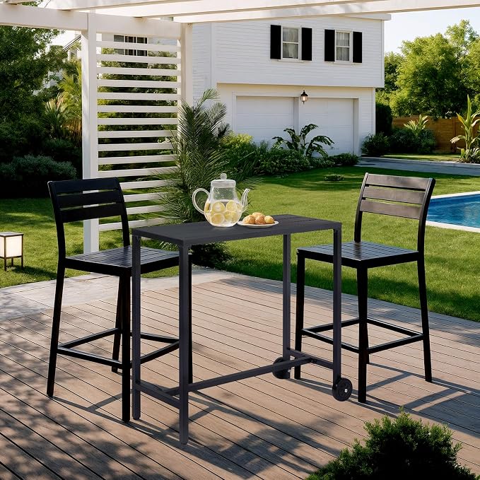 Outvita Outdoor Bar Table, Bistro Rectangle - Image 2