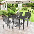 AECOJOY Metal Outdoor Table and Chairs Sets, Patio Dining Table Set by AECOJOY
