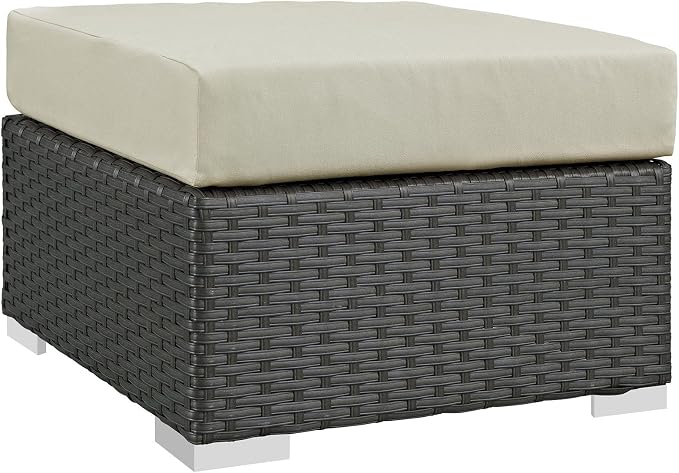Modway EEI-1855-CHC-BEI Sojourn Wicker Rattan Outdoor Patio Coffee Table by Modway