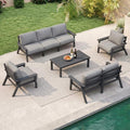 7 Piece Patio Furniture Set, HDPE Outdoor Sectional by PatioKingdom