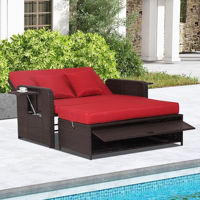 RELAX4LIFE Wicker Patio Outdoor Daybed - Image 2