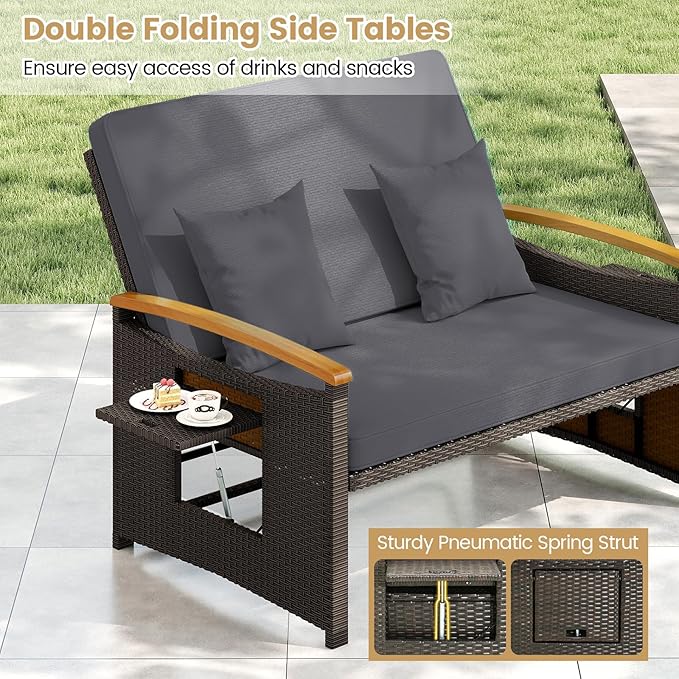 Tangkula Patio Rattan Daybed - Image 8