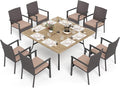 PHI VILLA 9 Pieces Patio Dining Set by PHIVILLAThepioneerofcomfortablehouseholdsupplies
