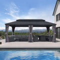 PURPLE LEAF 10' X 20' Permanent Hardtop Gazebo Aluminum Gazebo by PURPLELEAF