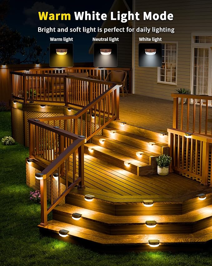 Solar Fence Lights with Remote Control 50ft, 15 Multi Colors Solar Powered - Image 4