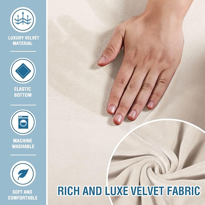 H.VERSAILTEX Velvet Chaise Lounge Cover - Image 3