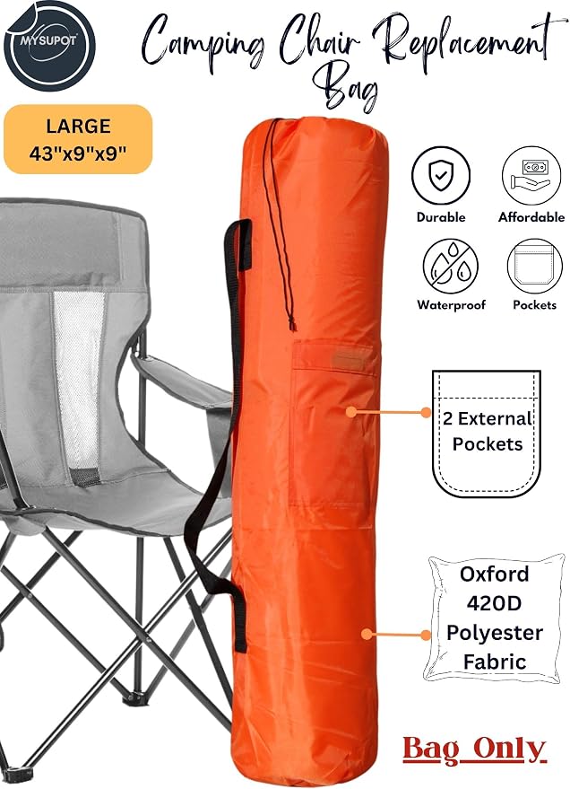 43"x9"x9" Replacement Bag for Folding Camping Chair, Camp Chairs, Yoga Mat - Image 2