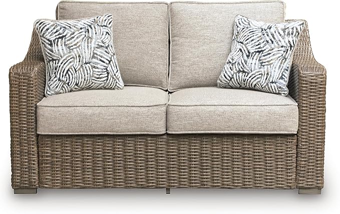 Signature Design by Ashley Carmel Bay Casual Outdoor Loveseat - Image 3