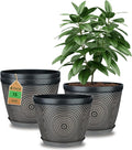 Quarut 15 Inch 4 Pack Large Plant Pots, Plastic Flower Pot by Quarut