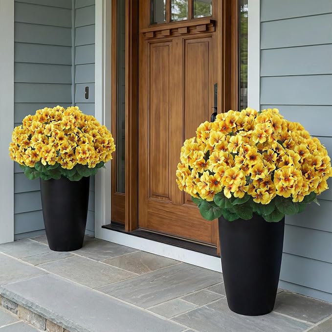 2 Pack Artificial Geranium Flowers Topitary Trees - Image 7