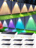 Brizled White Solar Fence Lights Outdoor, 11 Modes & 9 Colors Color Changing by Brizled