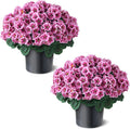 2 Pack Artificial Geranium Flowers Topitary Trees by GLIDLION