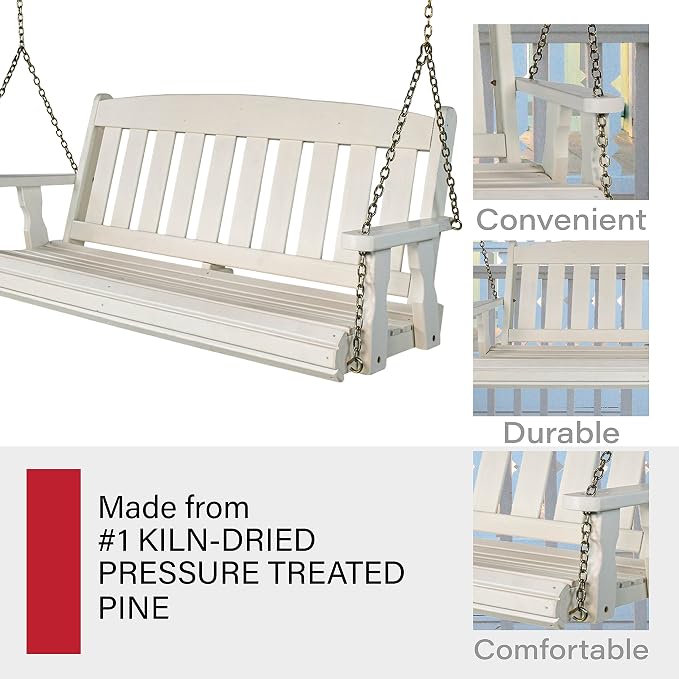 Amish Casual Heavy Duty 800 Lb Mission Treated Porch Swing - Image 5
