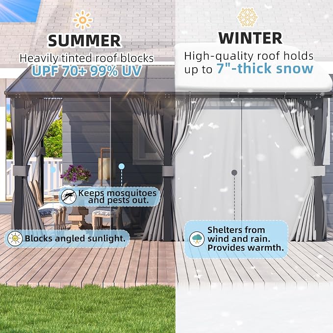 AECOJOY 20' x 8' Outdoor Gazebo Pergola - Image 2