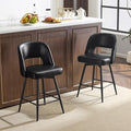 VINGLI Bar Stools Set of 2, Upholstered Barstools by VINGLI
