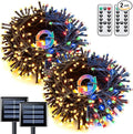 JMEXSUSS 2 Pack Solar String Lights Outdoor Waterproof, Total 66 FT 200 LED by JMEXSUSS