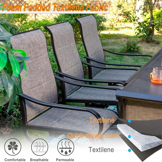 PHI VILLA 5 PCS Patio Dining Set - Image 3