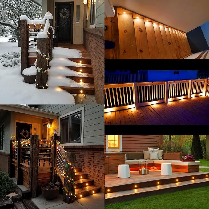 LED Deck Light Kits Warm White, Φ1.22 Recessed Step Light 16 Pack - Image 2
