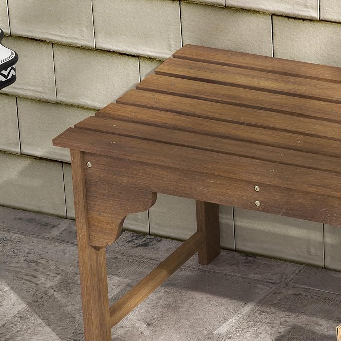 Outsunny Wooden Garden Bench, Outdoor Park Bench - Image 7